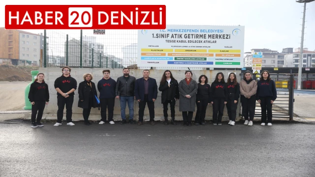 Lise öğrencileri Merkezefendi Atık Getirme Merkezini gezdi