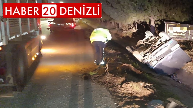 Tıra çarpan otomobil şarampole devrildi: 2 ağır yaralı