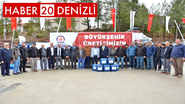 Alabalık üreticilerine dezenfektan ve havuz süpürgesi desteği