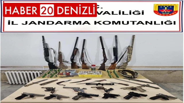 Jandarmadan Çivril'de kaçak silah operasyonu