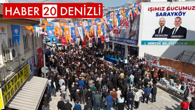 Ahmet Necati Özbaş’tan Sarayköy’de miting gibi SKM açılışı