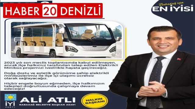 Babadağ'da elektrikli minibüs ile ücretsiz ulaşım başlayacak