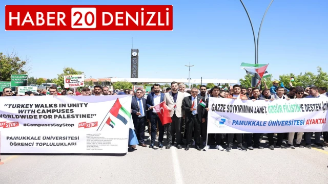 PAÜ’de Filistin’e Destek Yürüyüşü Yapıldı