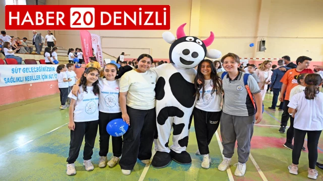 Denizli'de 500 öğrenci süt şenliğinde buluştu