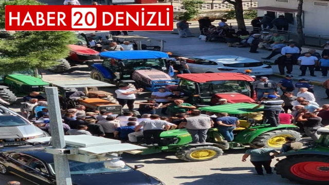 Denizli’de sulama sezonuna sıkıntılarla giren üreticiler, Çal ilçesinde seslerini duyurmaya çalıştı