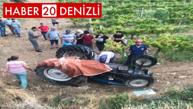 Devrilen traktörün altında kalan karı koca hayatını kaybetti