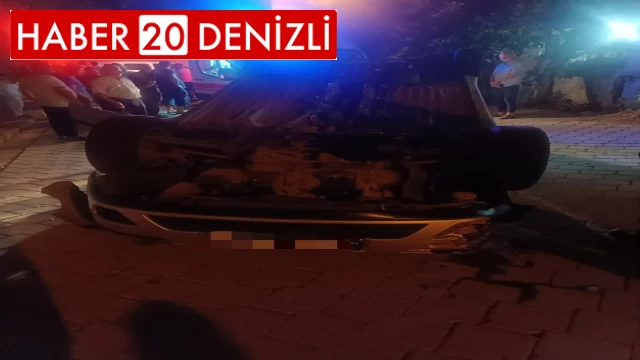 Kontrolden çıkan araç takla attı; 3 yaralı