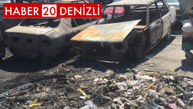 Otoparktan yükselen alevler 7 aracı kül etti