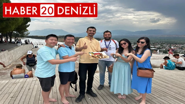 Pamukkale'nin eşsiz güzelliğinde ilk kez kebapla tanıştılar