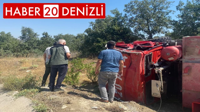 Yangına giden arazözün devrilmesi sonucu 3 personel yaralandı