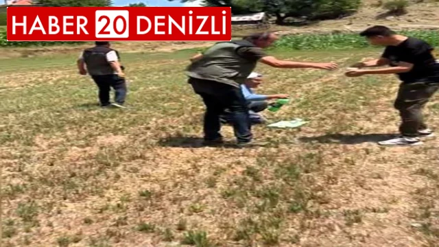 Zorunlu iniş yapan helikopterdeki yangın söndürme ekibini ayranla serinleten köylü kalpleri ısıttı