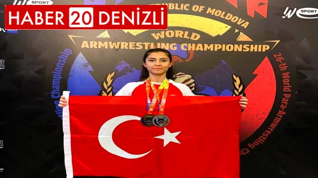 Çivrilli Petek bilek güreşinde Dünya 2.’si oldu