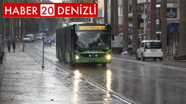 Denizli aylar sonra düşen yağmurla serinledi