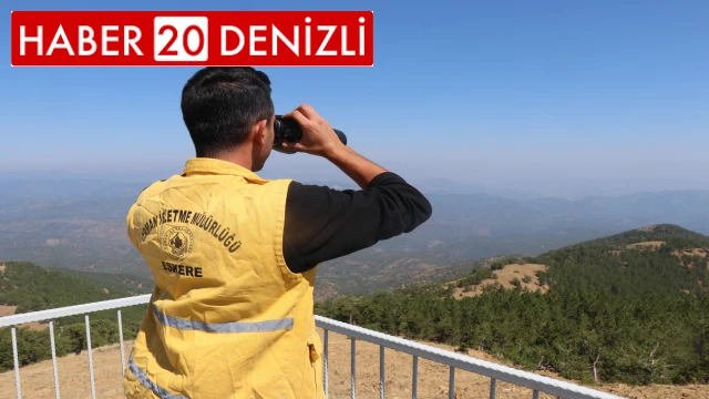 Duman avcıları 29 kuleden Denizli'nin ciğerlerini koruyor