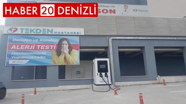 Şarj istasyonu kuran Tekden Hastanesi, Denizli’de bir ilke imza attı