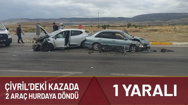 Araçların hurdaya döndüğü kazada 1 kişi yaralandı