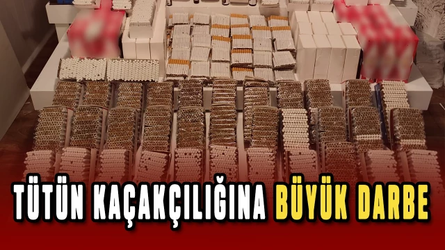 Denizli’de binlerce kaçak tütün ürünü ele geçirildi