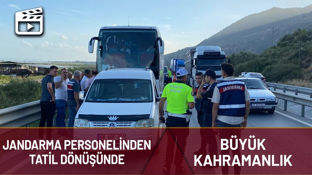 Tatilden dönen jandarma personelinden cesur müdahale