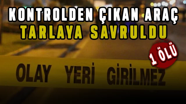 Kontrolden çıkan araç tarlaya savruldu; 1 ölü