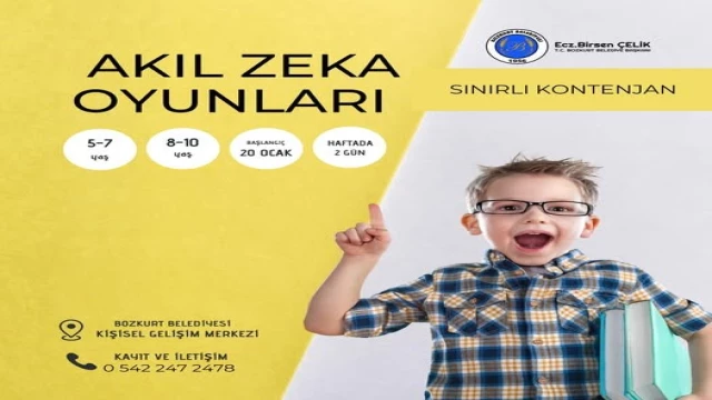 BOZKURT BELEDİYESİNİN AKIL ZEKA OYUNLARI KURSU KAYITLARI BAŞLADI.