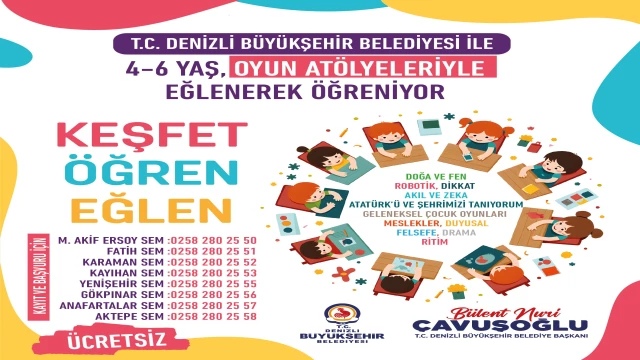 Çocuklara özel atölyeler eğitime başlıyor