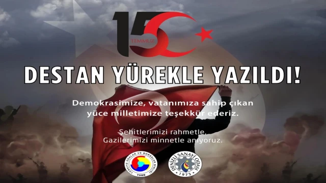 Denizli Sanayi Odası 15 Temmuz Reklam Görseli