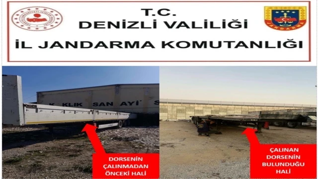 Honaz’da çalınan dorse Konya’da bulundu, 1 kişi tutuklu