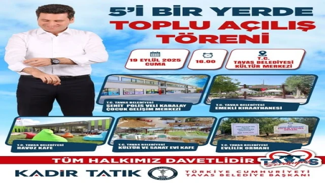 Başkan Tatık tamamlanan 5 yatırımı Tavaslıların hizmetine açıyor
