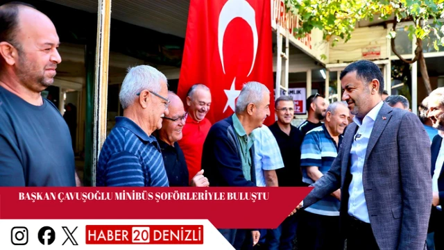 Başkan Çavuşoğlu minibüs şoförleriyle buluştu