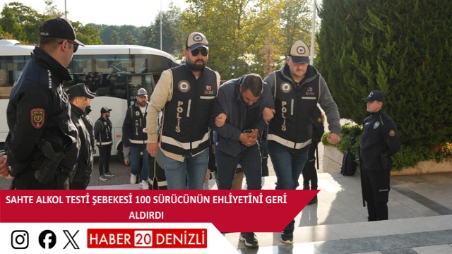 Sahte alkol testi şebekesi 100 sürücünün ehliyetini geri aldırdı