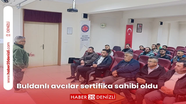 Buldanlı avcılar sertifika sahibi oldu