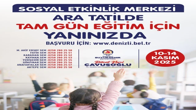 Denizli Büyükşehir ara tatilde öğrencilerin yanında Öğrenciler ara tatili Büyükşehir ile daha verimli geçirecek