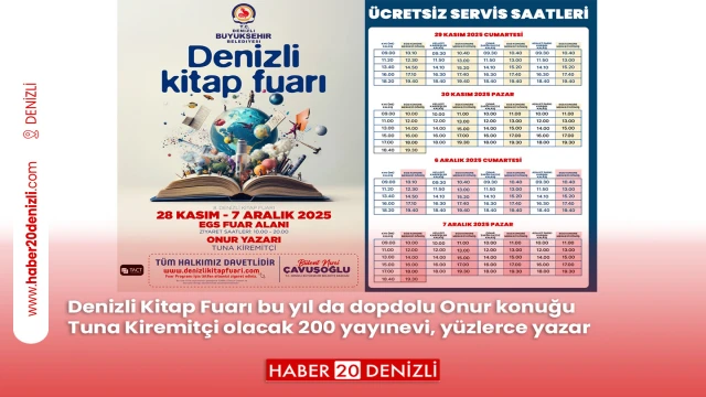 Denizli Kitap Fuarı bu yıl da dopdolu Onur konuğu Tuna Kiremitçi olacak 200 yayınevi, yüzlerce yazar