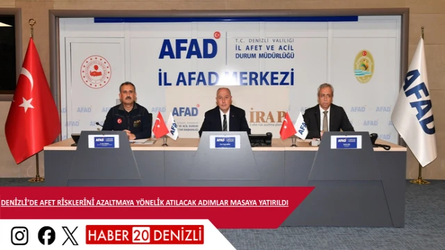Denizli’de afet risklerini azaltmaya yönelik atılacak adımlar masaya yatırıldı