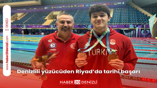 Denizlili yüzücüden Riyad’da tarihi başarı