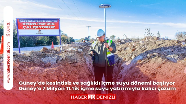 Güney’de kesintisiz ve sağlıklı içme suyu dönemi başlıyor Güney’e 7 Milyon TL’lik içme suyu yatırımıyla kalıcı çözüm