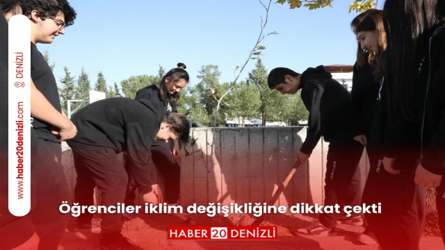 Öğrenciler iklim değişikliğine dikkat çekti