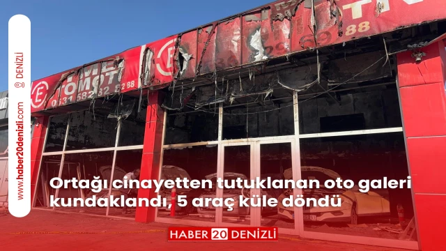 Ortağı cinayetten tutuklanan oto galeri kundaklandı, 5 araç küle döndü