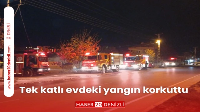 Tek katlı evdeki yangın korkuttu