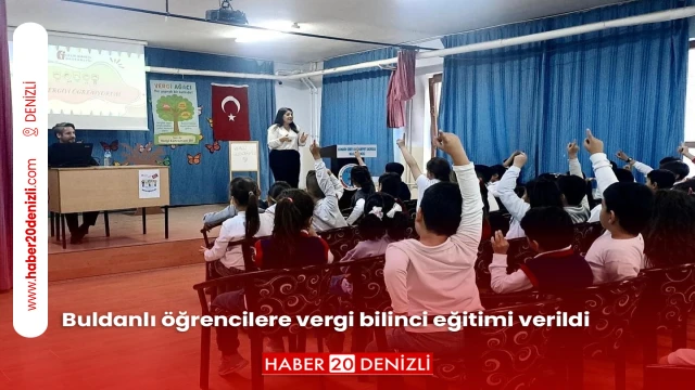 Buldanlı öğrencilere vergi bilinci eğitimi verildi