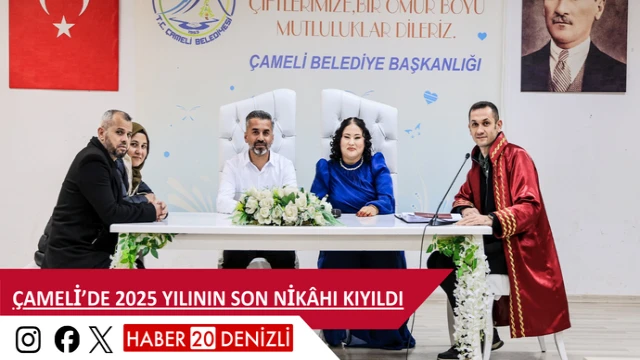 Çameli’de 2025 yılının son nikâhı kıyıldı