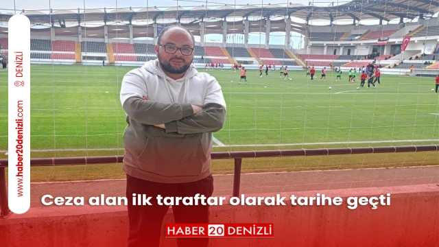Ceza alan ilk taraftar olarak tarihe geçti