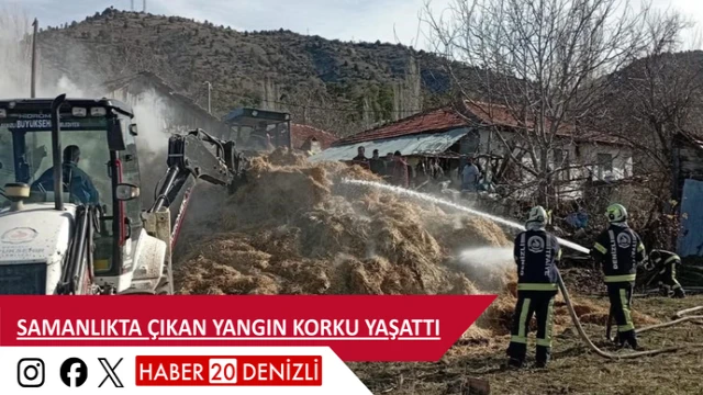 Samanlıkta çıkan yangın korku yaşattı