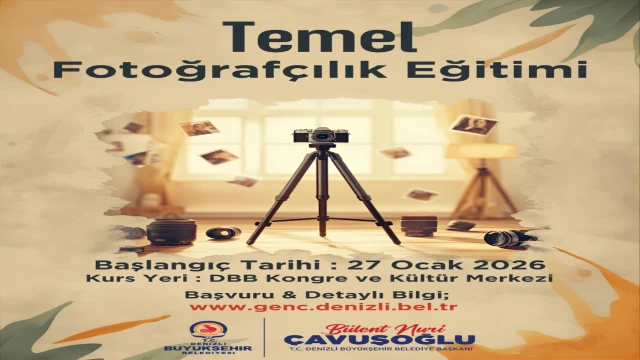 Denizli Büyükşehir’den gençlere temel fotoğrafçılık eğitimi