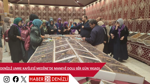 Denizli umre kafilesi Medine'de manevi dolu bir gün yaşadı
