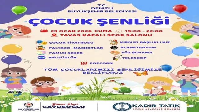 Tavaslı çocuklar yarıyıl şenliğinde eğlenecek