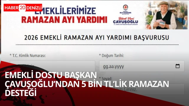 Emekli dostu Başkan Çavuşoğlu’ndan 5 bin TL’lik Ramazan desteği