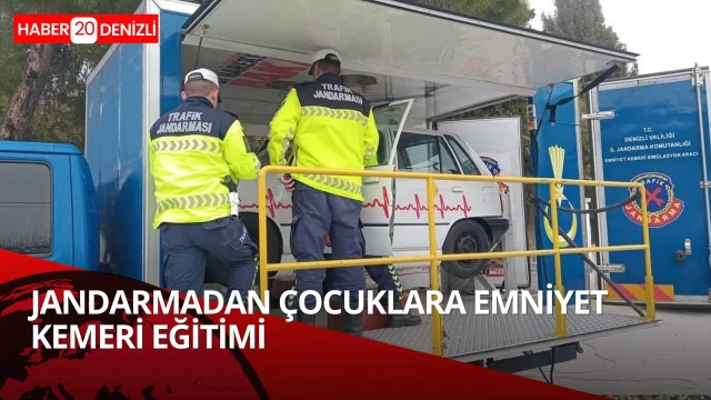 Jandarmadan çocuklara emniyet kemeri eğitimi