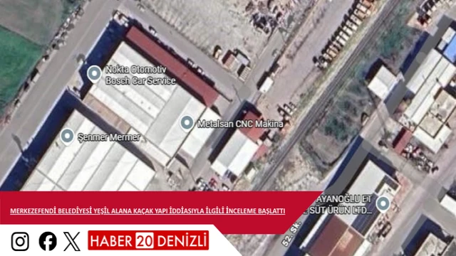 Merkezefendi Belediyesi yeşil alana kaçak yapı iddiasıyla ilgili inceleme başlattı