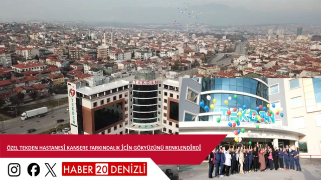 Özel Tekden Hastanesi kansere farkındalık için gökyüzünü renklendirdi